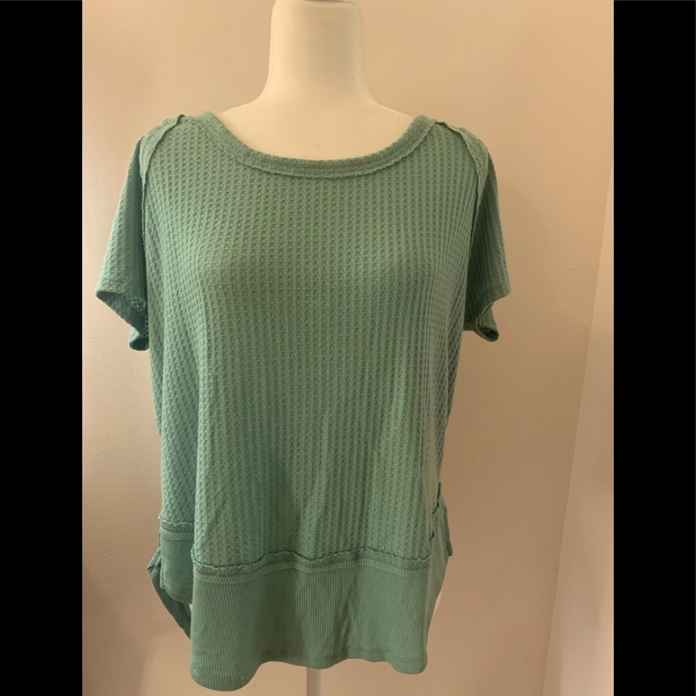 Mudd lt teal tunic, size M